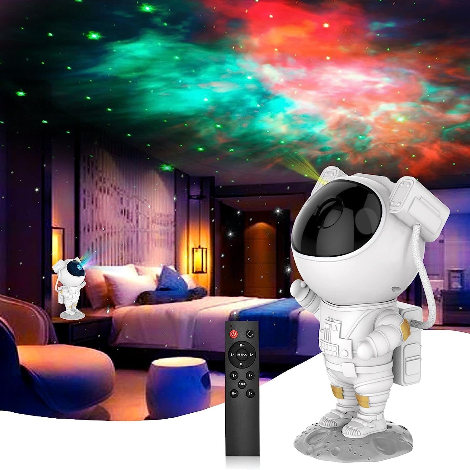 Astronaut Galaxy Projector | Star Nebula Night Light With Remote Control | Mini Astronaut Galaxy Light