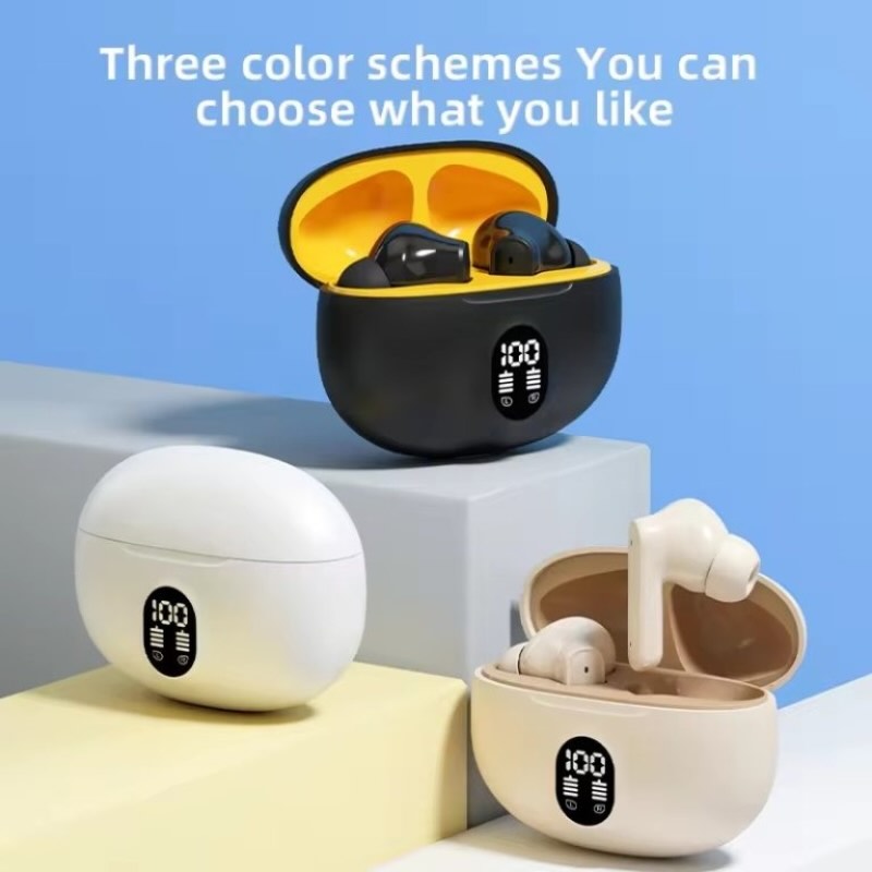 TWS Wireless Earbuds | LED Display | Bass Sound | Bluetooth 5.3 | Type-C | Random Colors