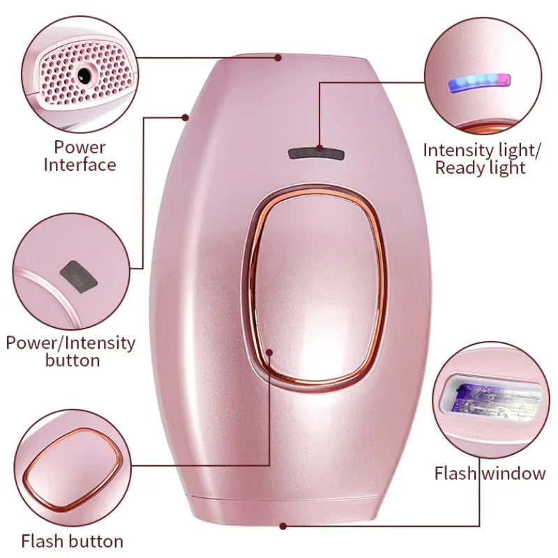 IPL Laser Hair Removal Device for Home Use | Permanent Hair Reduction Epilator | Painless Body Hair Remover
