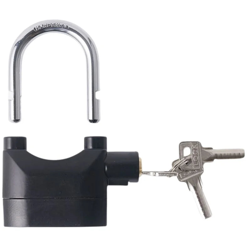 High-Security Gembok Alarm Lock | Waterproof Siren Padlock for Bike, Scooter & Door Protection