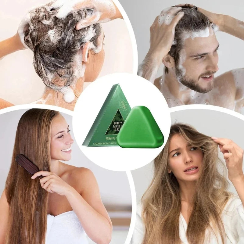 Nature Triangle Shampoo Bar | Plant-Based Herbal Hair Growth Soap | Calming, Strengthening & Eco-Friendly