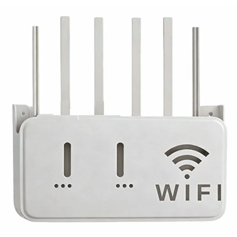 WiFi Router Storage Box & Wall Mount Shelf Universal Cable Organizer | Space-Saving Holder for Modem, Set-Top Box & Smart Devices | Home & Office Use