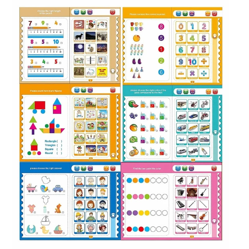 Intelligence Learning Book For Kids | Interactive English Letters Numbers And Sounds