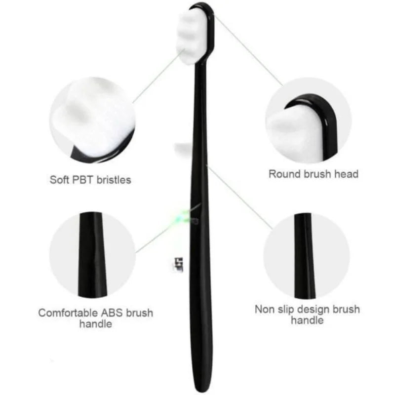 Nano Toothbrush with Travel Case | Ultra Soft Micro-Nano Bristles | For Sensitive Gums, Adults & Kids