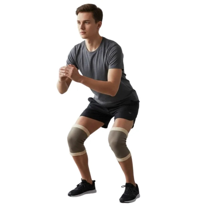 Unisex Wool Knee Warmers Pair | Warm Elastic Fit, Plain design | Winter Wear for Men & Women | Random Colors