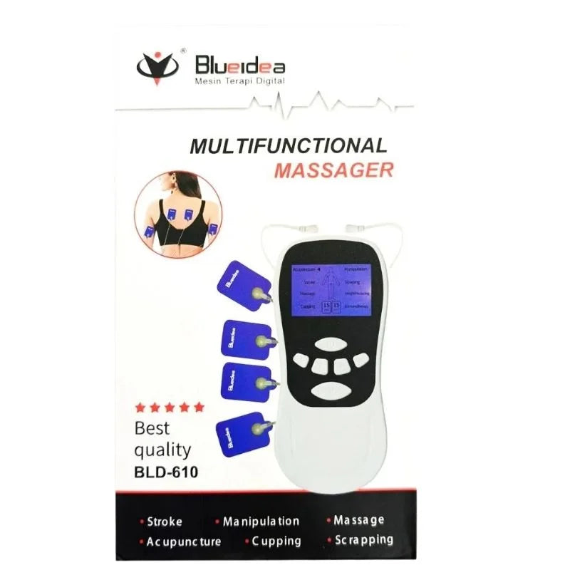 Digital Multifunctional Massager | Model BLD-610 | Multifunctional Electric Pulse Massager for Pain Relief, Muscle Relaxation & Body Massage