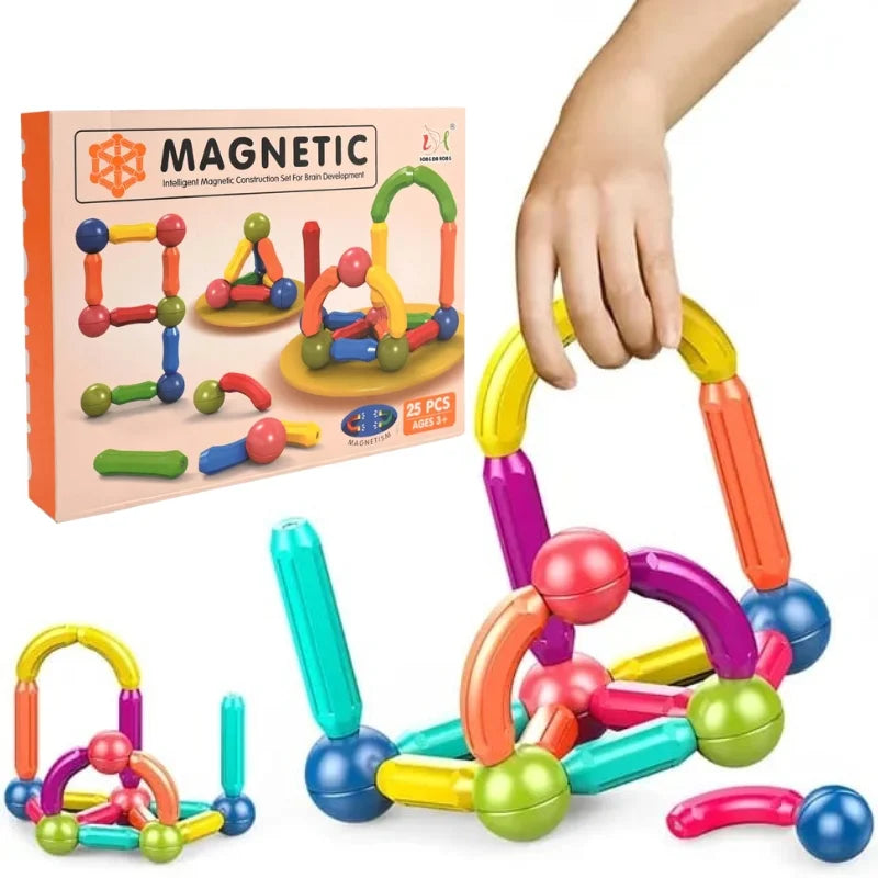 25 Pcs Magnetic Building Blocks Toy | Educational Magnetic Rods and Balls