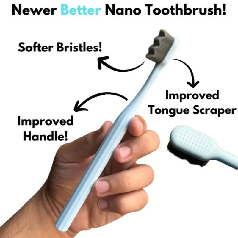 Nano Toothbrush with Travel Case | Ultra Soft Micro-Nano Bristles | For Sensitive Gums, Adults & Kids