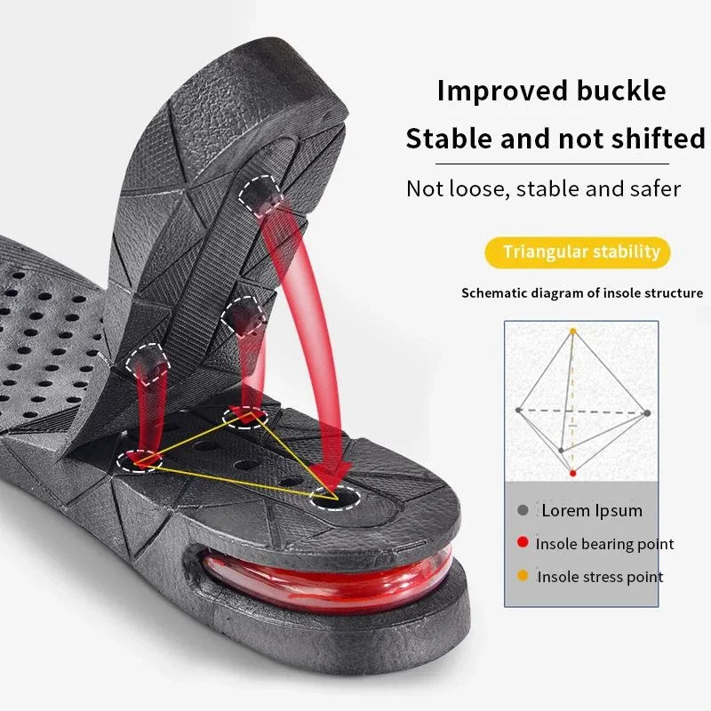 4 Layer Height Increase Insoles – Adjustable 3 cm to 9 cm | Soft, Comfortable & Shock-Absorbing | Elevator Shoe Inserts for Men & Women