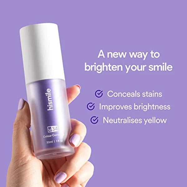 Hismile v34 Color Corrector Serum | Instant Teeth Brightening Solution | 30ml